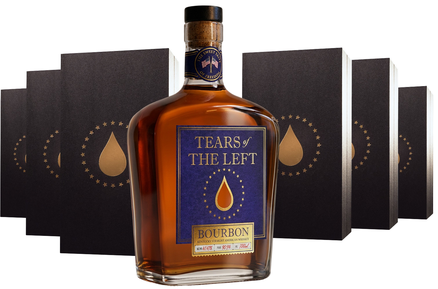 Tears of the Left Bourbon with the brand's collector packaging